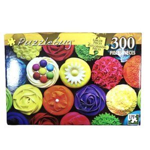 LPF Puzzlebug 500 Piece Jigsaw Puzzle Rainbow Cupcakes